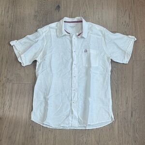 United Colors of Benetton Men’s Linen Button-Down Shirt Size Large